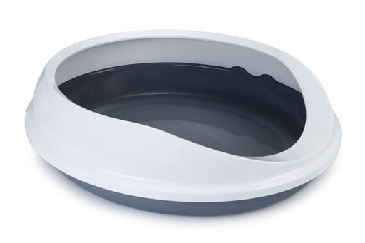 KATTENB FIGARO OVAAL GRS/WIT 46X55