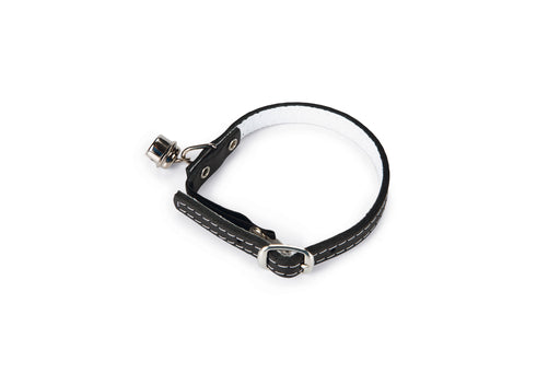 BZ KATTENBANDJE+BEL LEDER ZWT 24-29X1