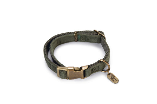 DBL HALSBAND VELURA GRN 26-40X15