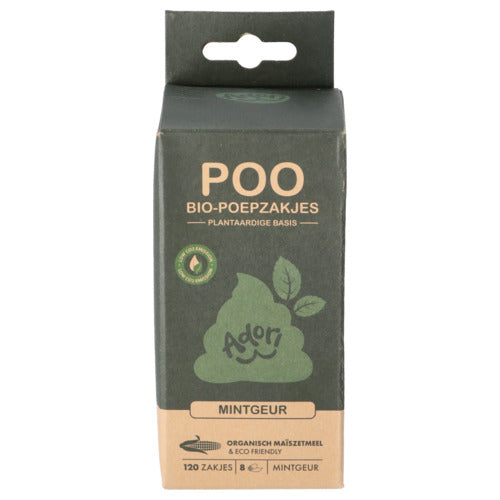Poo Bio-Poepzakjes 22x32 cm (120 zakjes , 15 per rol)