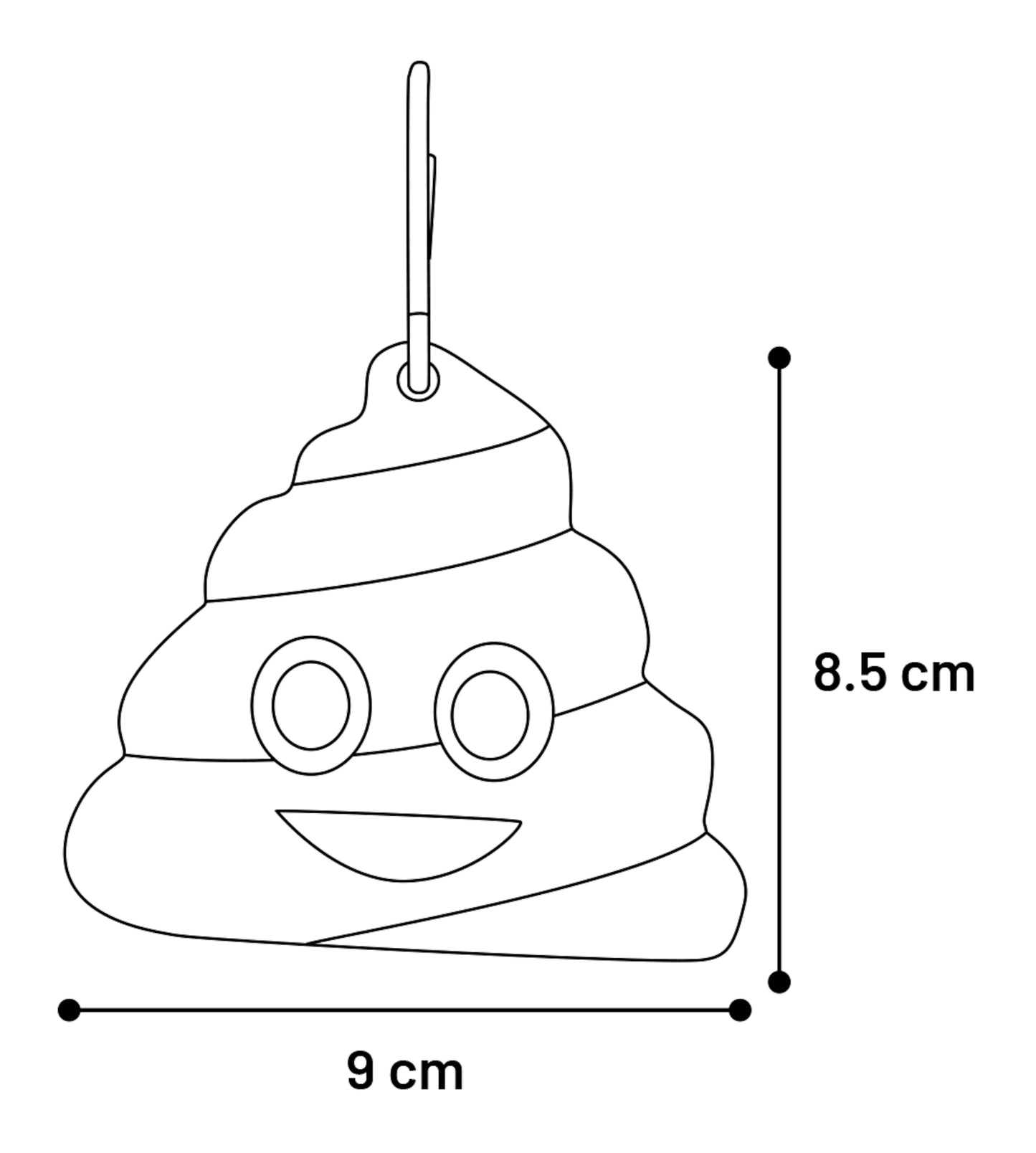 Poepzakhouder Poep Emoticon Droppie Bruin +1 ROL