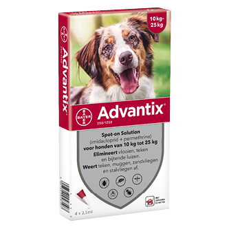 Bayer Advantix 250/1250 voor honden van 10 - 25 kg