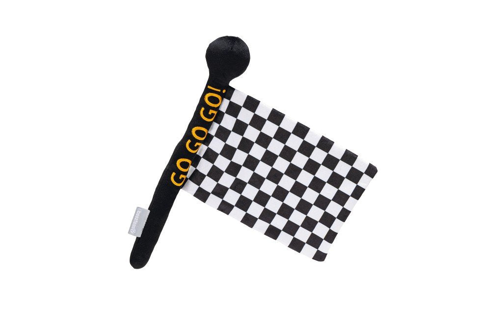 Finish Vlag Pluche Zwart/Wit