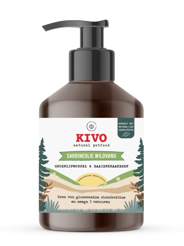 Kivo Petfood - Sardineolie groenlipmossel & haaikraakbeen