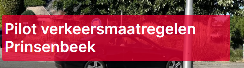 Spitssluiting Prinsenbeek enkel van 07.00 - 09.00 s'ochtends