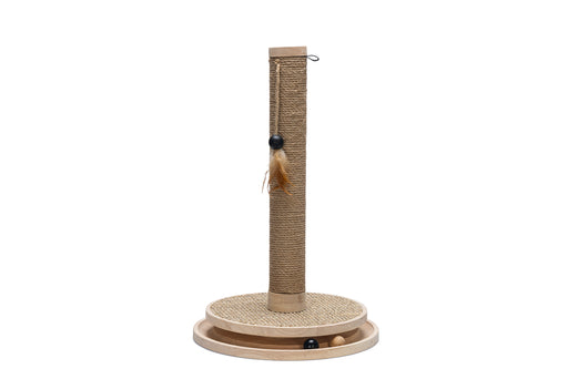 DBL KRABPAAL ZAVI HOUT BRN 39,5X39,5X62