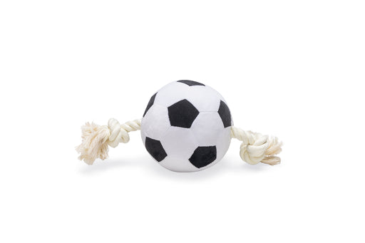 BZ PLU VOETBAL MET TOUW ZWT/WIT 27
