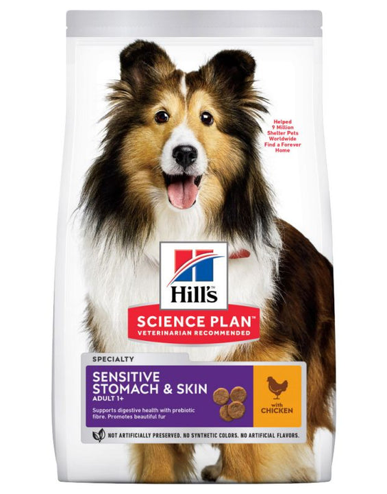 HILL'S SCIENCE PLAN Sensitive Stomach & Skin Medium Adult Hondenvoer met Kip