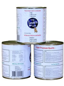 Dog Lovers Gold blikvlees Kip-Lam-Zalm 800 gram