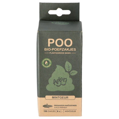Poo Bio-Poepzakjes 22x32 cm (120 zakjes , 15 per rol)