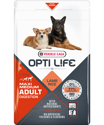 Opti Life Adult Digestion Medium & Maxi (Lamb & rice)