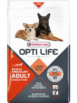 Opti Life Adult Digestion Medium & Maxi (Lamb & rice)