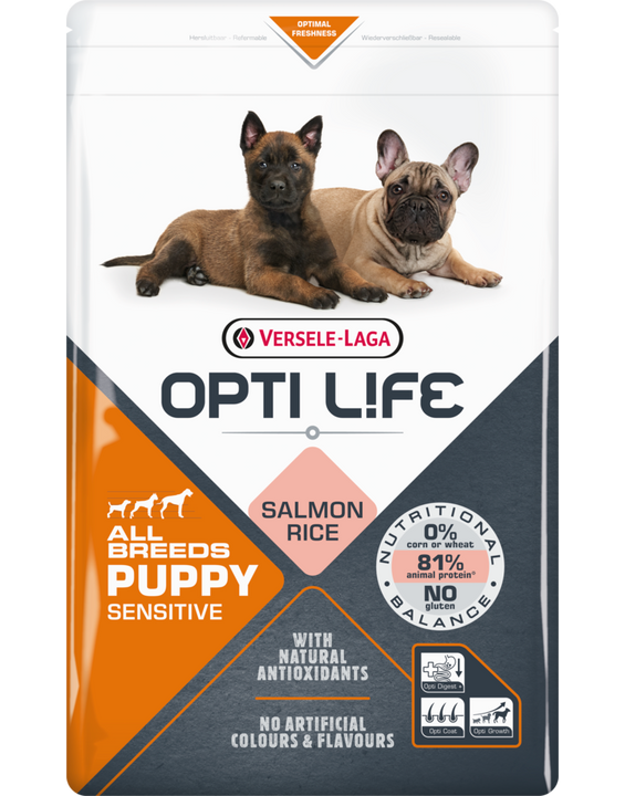 Opti Life Puppy Sensitive Salmon & Rice