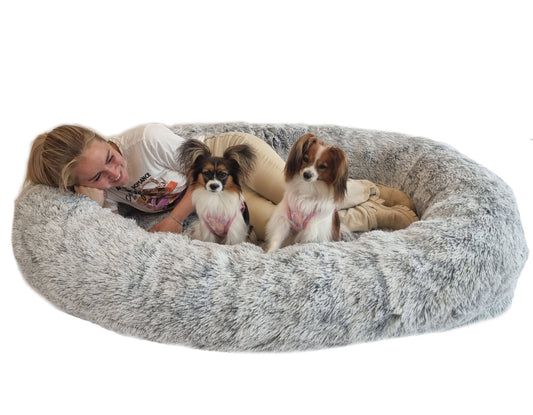 Human sized dog bed Eef Grijs 172x97x37 cm