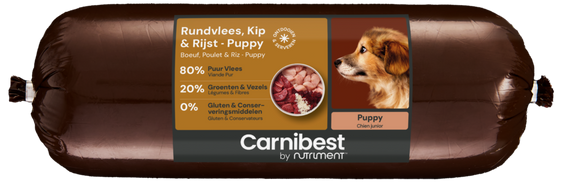 Rundvlees, Kip & Rijst Puppy (Op bestelling)