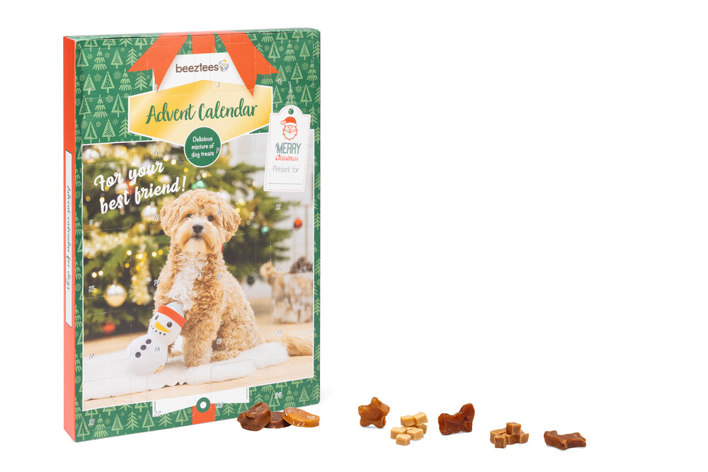 Beeztees Kerst Adventskalender Paw - Hondensnack- 24 st.