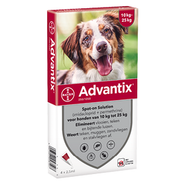 Bayer Advantix 250/1250 voor honden van 10 - 25 kg