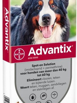 Advantix Spot on 600 6 ml 4 pip voor honden van 40 - 60 kg