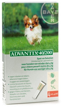 Bayer Advantix 40/200 voor honden < 4 kg