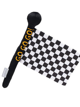 Finish Vlag Pluche Zwart/Wit