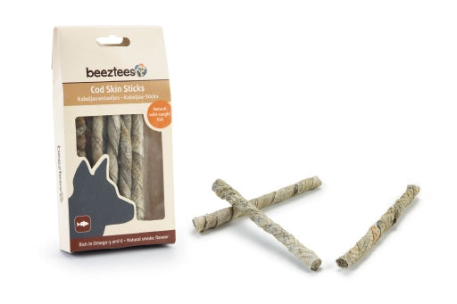 Beeztees  Kabeljauwstaafjes 80G (Nooit meer leverbaar)