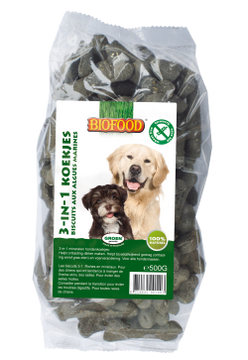 Biofood 3-in-1 hondenkoekjes 500 gram