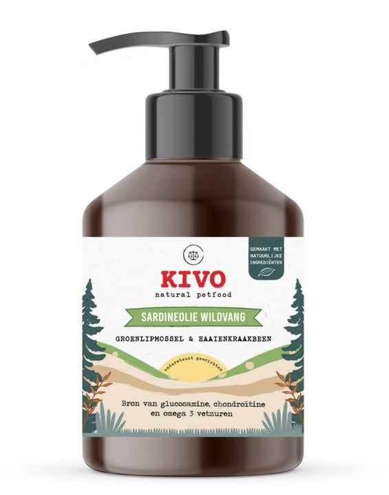 Kivo Petfood - Sardineolie groenlipmossel & haaikraakbeen