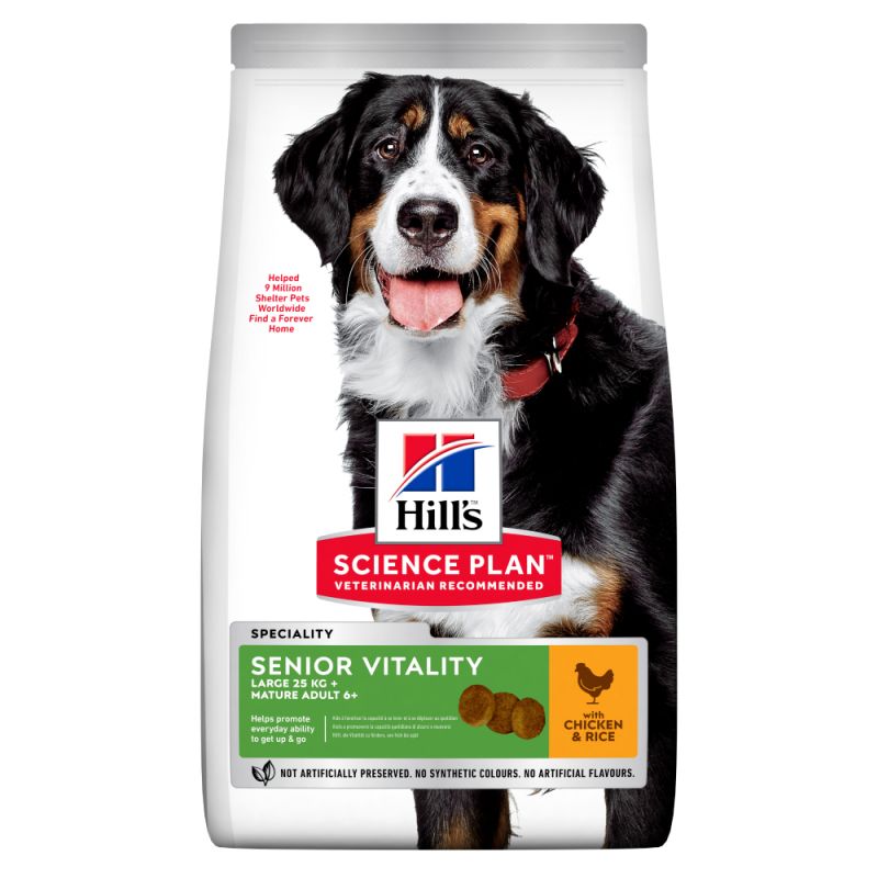 Science Plan Canine Adult 5+ Senior Vitality Large Breed with Chicken and Rice