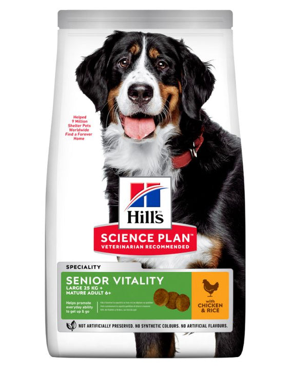 Science Plan Canine Adult 5+ Senior Vitality Large Breed with Chicken and Rice